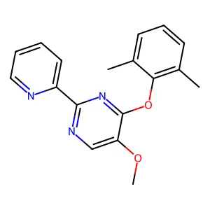 4-(2,6-Dimethylphenoxy)-5-methoxy-2-(2-pyridinyl)pyrimidine structure