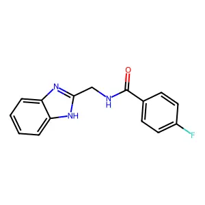 N-(1H-benzimidazol-2-ylmethyl)-4-fluorobenzamide structure