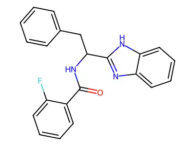 N-(1-(1H-1,3-Benzimidazol-2-yl)-2-phenylethyl)-2-fluorobenzenecarboxamide structure