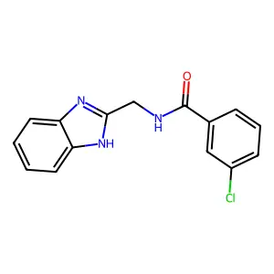 N-(1H-benzimidazol-2-ylmethyl)-3-chlorobenzamide structure