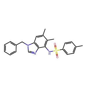 N-(1-benzyl-5,6-dimethyl-1H-1,3-benzimidazol-4-yl)-4-methylbenzenesulfonamide structure