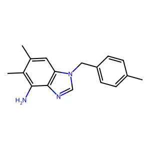 5,6-dimethyl-1-(4-methylbenzyl)-1H-1,3-benzimidazol-4-amine structure