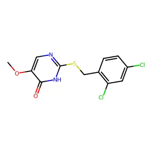 2-((2,4-Dichlorobenzyl)sulfanyl)-5-methoxy-4-pyrimidinol structure