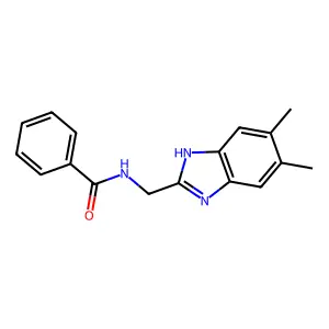 N-((5,6-Dimethyl-1H-benzimidazol-2-yl)methyl)benzenecarboxamide structure