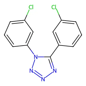 1,5-bis(3-chlorophenyl)-1H-1,2,3,4-tetraazole structure