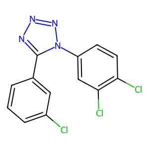 5-(3-chlorophenyl)-1-(3,4-dichlorophenyl)-1H-1,2,3,4-tetraazole structure