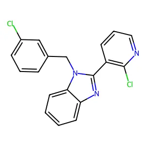 1-(3-chlorobenzyl)-2-(2-chloro-3-pyridinyl)-1H-1,3-benzimidazole structure