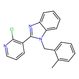 2-(2-chloro-3-pyridinyl)-1-(2-methylbenzyl)-1H-1,3-benzimidazole structure