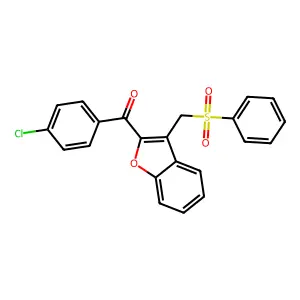 (4-Chlorophenyl){3-[(phenylsulfonyl)methyl]-1-benzofuran-2-yl}methanone structure