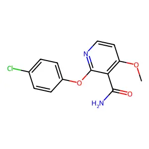 2-(4-Chlorophenoxy)-4-methoxypyridine-3-carboxamide structure