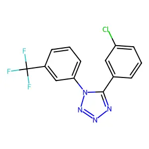 5-(3-chlorophenyl)-1-[3-(trifluoromethyl)phenyl]-1H-1,2,3,4-tetraazole structure