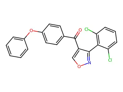 [3-(2,6-Dichlorophenyl)-4-isoxazolyl](4-phenoxyphenyl)methanone structure
