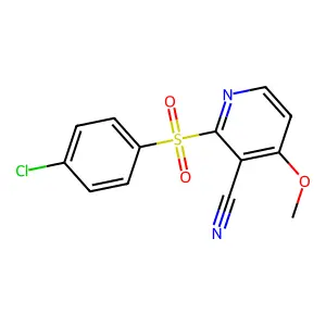 2-[(4-Chlorophenyl)sulfonyl]-4-methoxynicotinonitrile structure