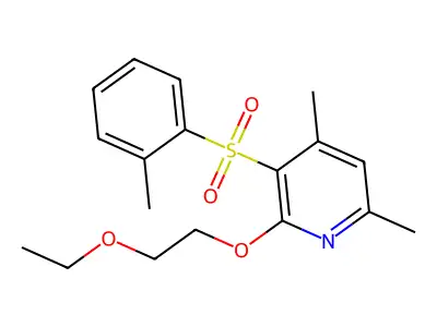 2-(2-Ethoxyethoxy)-4,6-dimethyl-3-[(2-methylphenyl)sulfonyl]pyridine structure