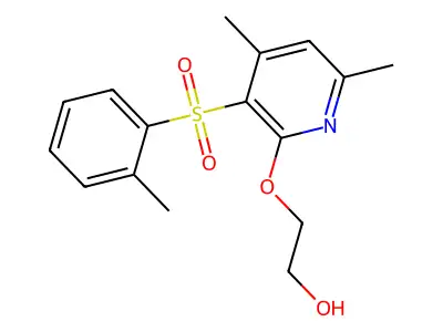 2-({4,6-Dimethyl-3-[(2-methylphenyl)sulfonyl]-2-pyridinyl}oxy)-1-ethanol structure