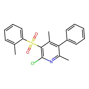 2-Chloro-4,6-dimethyl-3-[(2-methylphenyl)sulfonyl]-5-phenylpyridine structure