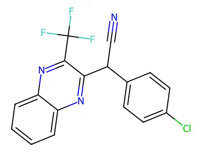 2-(4-Chlorophenyl)-2-[3-(trifluoromethyl)quinoxalin-2-yl]acetonitrile structure
