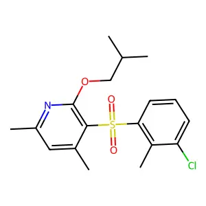 3-[(3-Chloro-2-methylphenyl)sulfonyl]-2-isobutoxy-4,6-dimethylpyridine structure