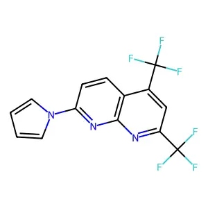 7-(1H-pyrrol-1-yl)-2,4-bis(trifluoromethyl)[1,8]naphthyridine structure