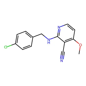 2-[(4-Chlorobenzyl)amino]-4-methoxynicotinonitrile structure