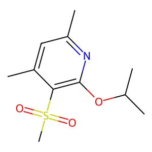 2-Isopropoxy-4,6-dimethyl-3-pyridinyl methyl sulfone structure