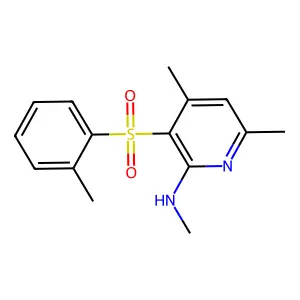 N,4,6-trimethyl-3-[(2-methylphenyl)sulfonyl]-2-pyridinamine structure