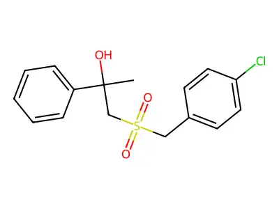 1-[(4-Chlorobenzyl)sulfonyl]-2-phenyl-2-propanol structure