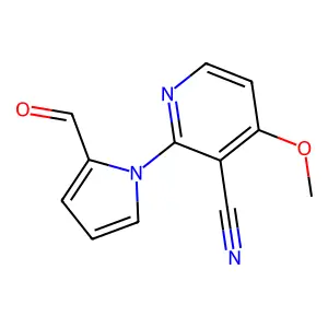 2-(2-formyl-1H-pyrrol-1-yl)-4-methoxynicotinonitrile structure