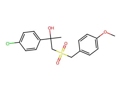 2-(4-Chlorophenyl)-1-[(4-methoxybenzyl)sulfonyl]-2-propanol structure