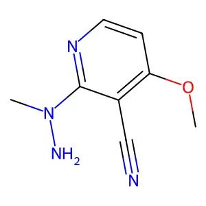 4-Methoxy-2-(1-methylhydrazino)nicotinonitrile structure