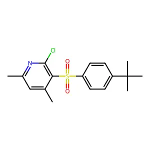 3-{[4-(Tert-butyl)phenyl]sulfonyl}-2-chloro-4,6-dimethylpyridine structure