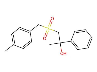 1-[(4-Methylbenzyl)sulfonyl]-2-phenyl-2-propanol structure