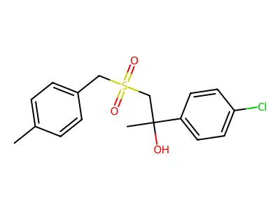 2-(4-Chlorophenyl)-1-[(4-methylbenzyl)sulfonyl]-2-propanol structure