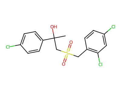 2-(4-Chlorophenyl)-1-[(2,4-dichlorobenzyl)sulfonyl]-2-propanol structure