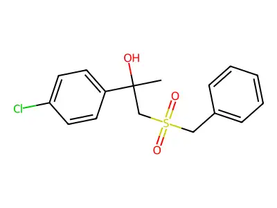 1-(Benzylsulfonyl)-2-(4-chlorophenyl)-2-propanol structure