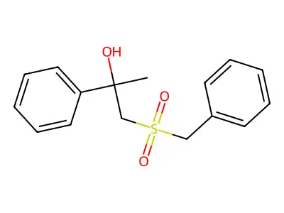 1-(Benzylsulfonyl)-2-phenyl-2-propanol structure