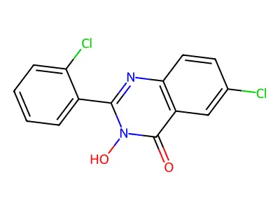 6-chloro-2-(2-chlorophenyl)-3-hydroxy-4(3H)-quinazolinone structure