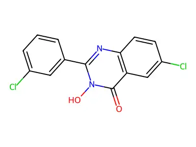 6-Chloro-2-(3-chlorophenyl)-3-hydroxyquinazolin-4-one structure