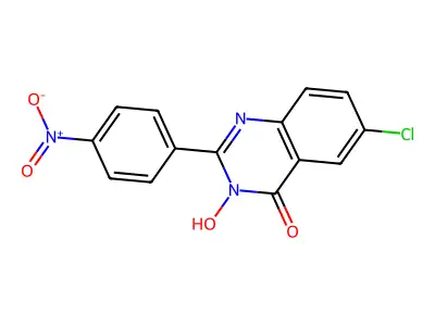 6-chloro-3-hydroxy-2-(4-nitrophenyl)-4(3H)-quinazolinone structure