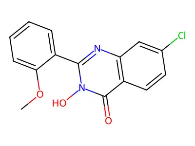 7-chloro-3-hydroxy-2-(2-methoxyphenyl)-4(3H)-quinazolinone structure