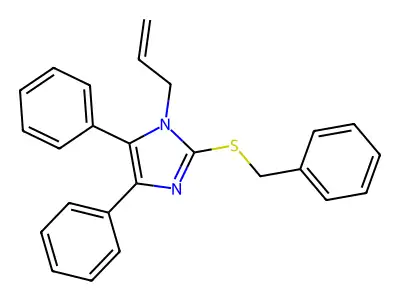 1-allyl-4,5-diphenyl-1H-imidazol-2-yl benzyl sulfide structure