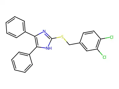 2-[(3,4-dichlorobenzyl)sulfanyl]-4,5-diphenyl-1H-imidazole structure