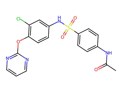 N-(4-((3-Chloro-4-(2-pyrimidinyloxy)anilino)sulfonyl)phenyl)acetamide structure