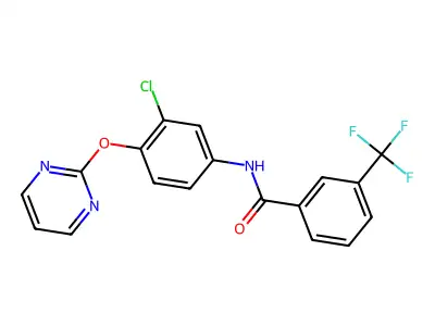 N-(3-Chloro-4-(2-pyrimidinyloxy)phenyl)-3-(trifluoromethyl)benzenecarboxamide structure