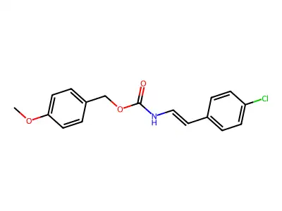 (4-methoxyphenyl)methyl N-[2-(4-chlorophenyl)ethenyl]carbamate structure