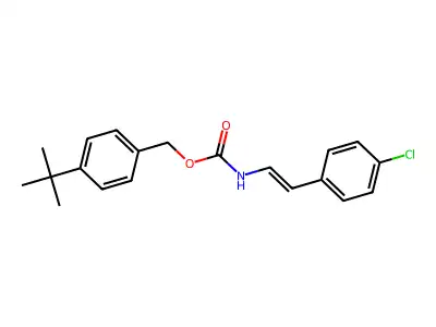 (4-tert-butylphenyl)methyl N-[2-(4-chlorophenyl)ethenyl]carbamate structure