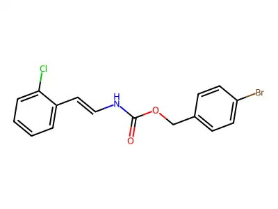 (4-bromophenyl)methyl N-[2-(2-chlorophenyl)ethenyl]carbamate structure