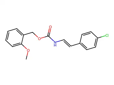 (2-methoxyphenyl)methyl N-[2-(4-chlorophenyl)ethenyl]carbamate structure