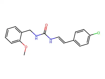 1-[2-(4-Chlorophenyl)ethenyl]-3-[(2-methoxyphenyl)methyl]urea structure
