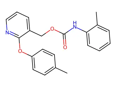 [2-(4-methylphenoxy)pyridin-3-yl]methyl N-(2-methylphenyl)carbamate structure